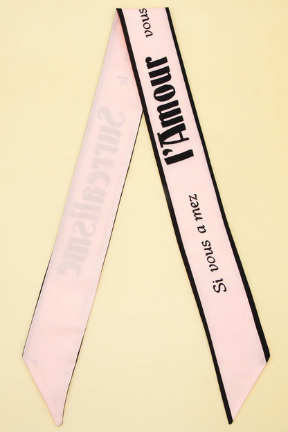 Laura Long Scarf | Floral Print, Contrasting Trim Scarf