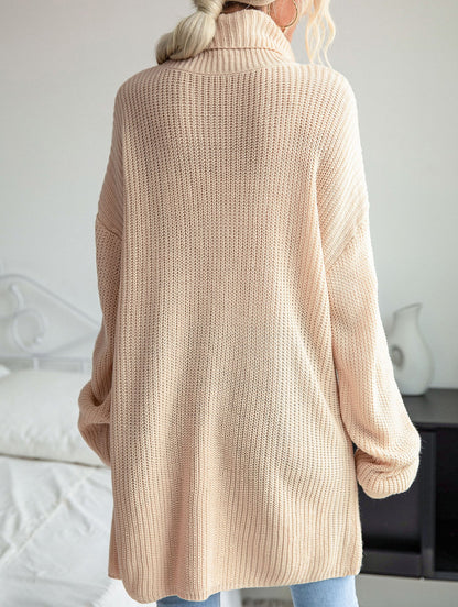 Sophie Tunic Turtleneck Sweater | Belted Turtleneck Sweater