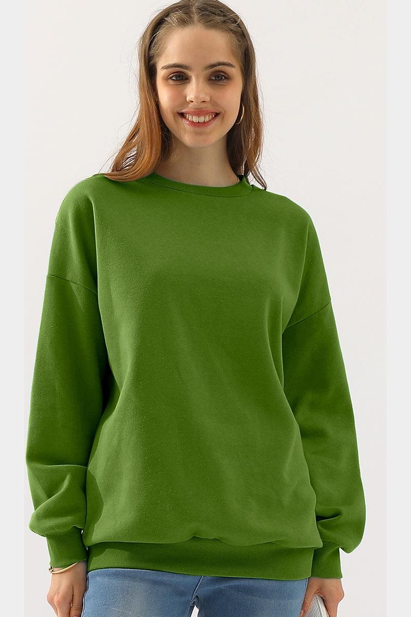 Lucia Relaxed Fit Sweatshirt | Heathered Crewneck Sweatshirt