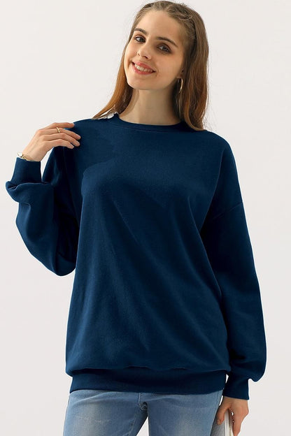 Lucia Relaxed Fit Sweatshirt | Heathered Crewneck Sweatshirt