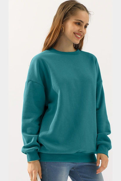 Lucia Relaxed Fit Sweatshirt | Heathered Crewneck Sweatshirt