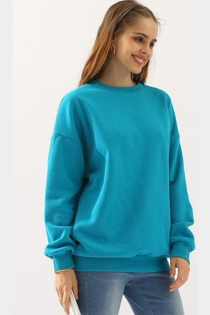 Lucia Relaxed Fit Sweatshirt | Heathered Crewneck Sweatshirt