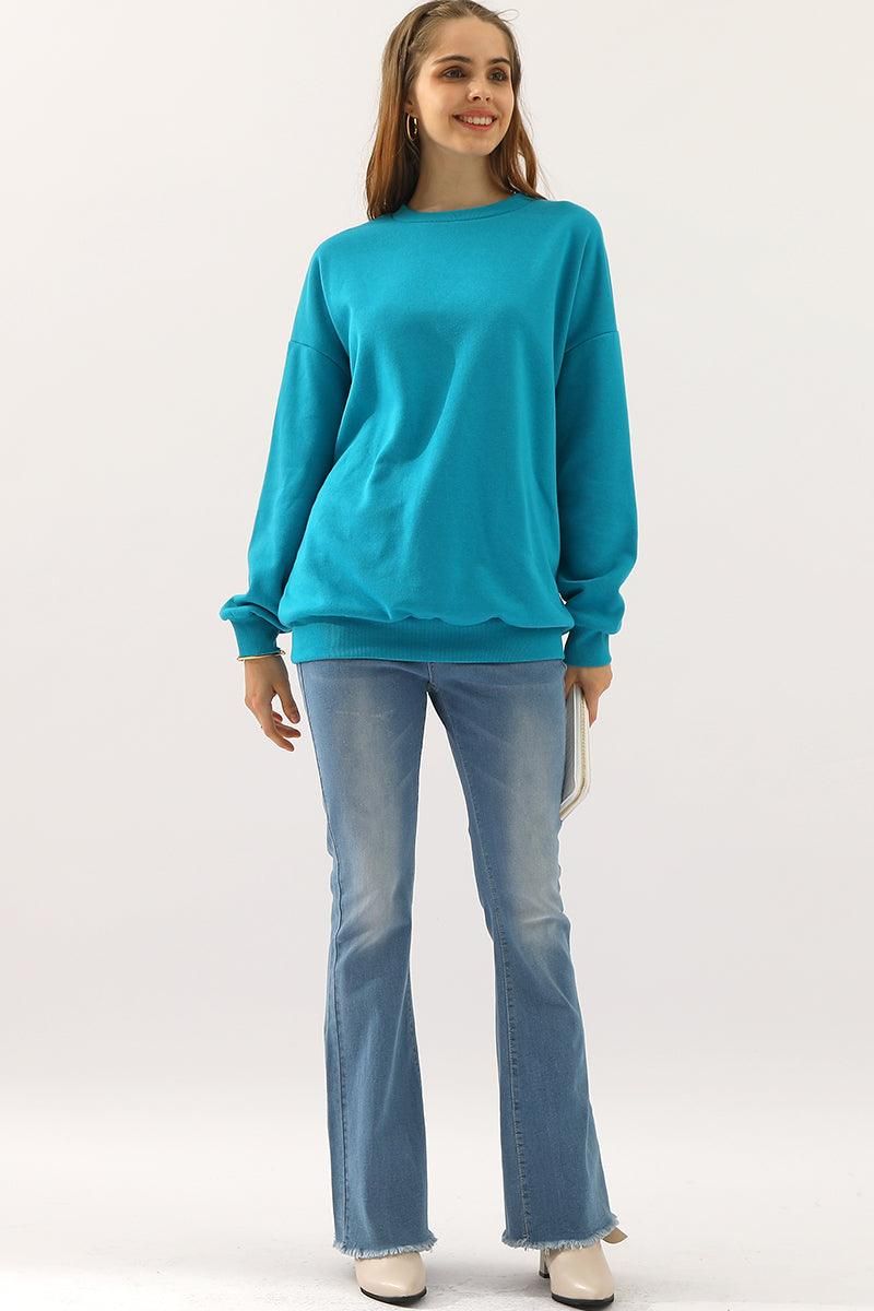 Lucia Relaxed Fit Sweatshirt | Heathered Crewneck Sweatshirt