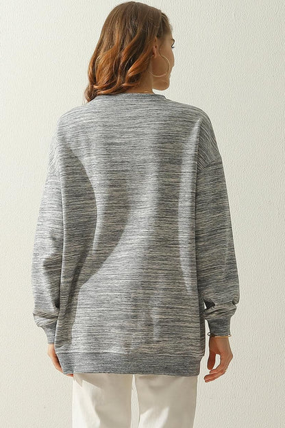 Anna Oversized Sweatshirt | Crewneck, Side Slit Sweatshirt
