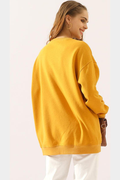 Anna Oversized Sweatshirt | Crewneck, Side Slit Sweatshirt