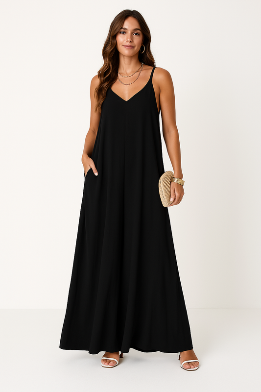 Dress for Women – A-line Fit – V-neckline – Lace – Light Cotton Blend