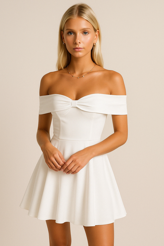 Dress for Women – Off Shoulder – A-line Fit – Light and Breathable Fabric