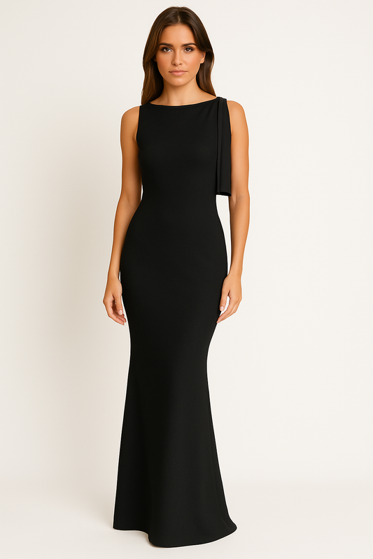 Dress woman – One-shoulder design – Slim fit – Ankle-length – Elegant party dress