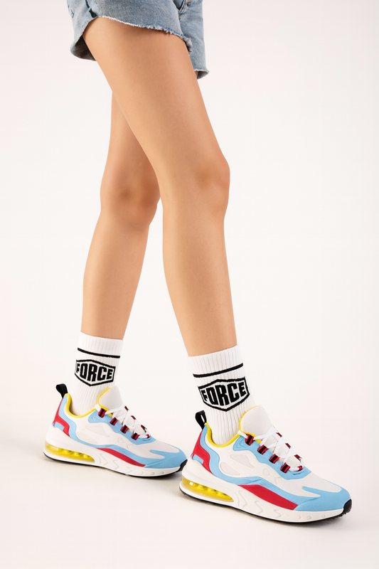 LunaStride Sport Sneakers – Lightweight Mesh – Colorblock Design – Air-Cushioned Sole