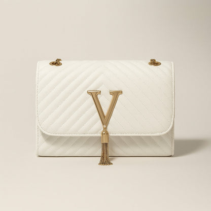 Sofia Structured Handbag | Quilted Chain Strap Handbag