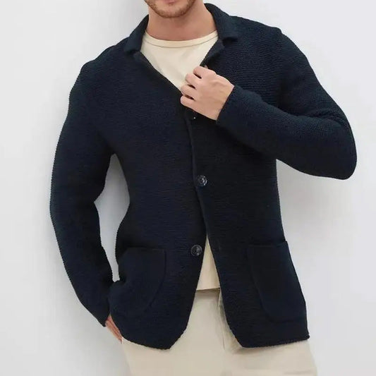 Mason Collared Cardigan | Button Front Patch Pockets Cardigan