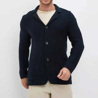 Mason Collared Cardigan | Button Front Patch Pockets Cardigan