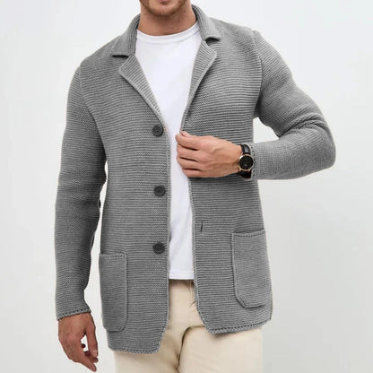 Mason Collared Cardigan | Button Front Patch Pockets Cardigan