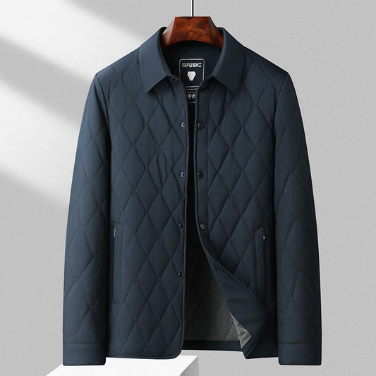 Angelo Quilted Jacket | Straight Fit Button Front Jacket