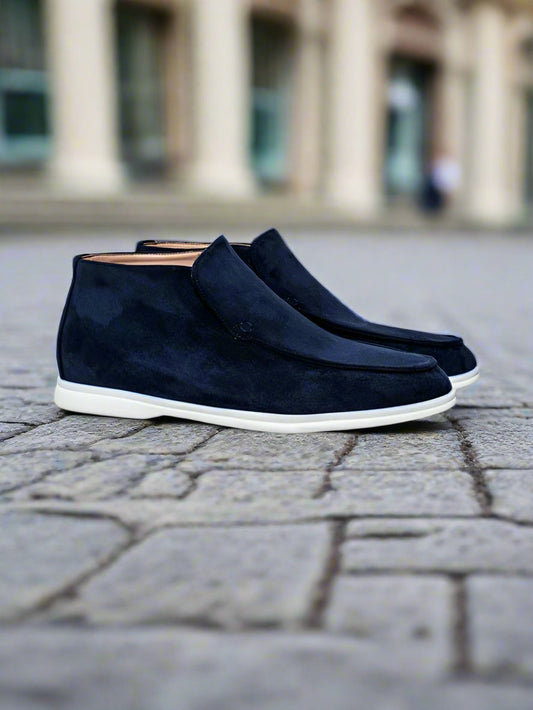 Herresko Chukka Boots – Semsket Skinn – Slip-on – Komfortabel Gummisåle