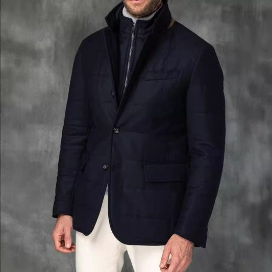 Men's Blazer – Tailored Fit – Wool Blend – Classic Design with Notch Lapels