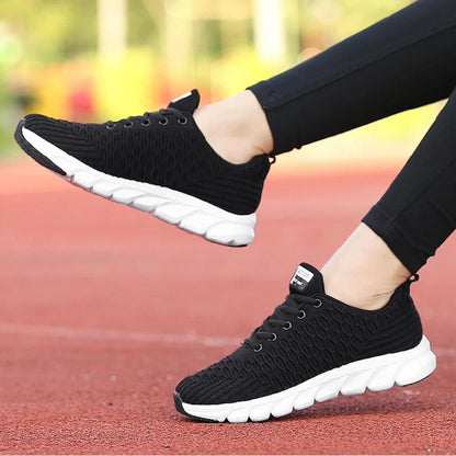Women's Sneakers – Soft Knit – Low Top – Breathable Comfort – Memory Foam Sole