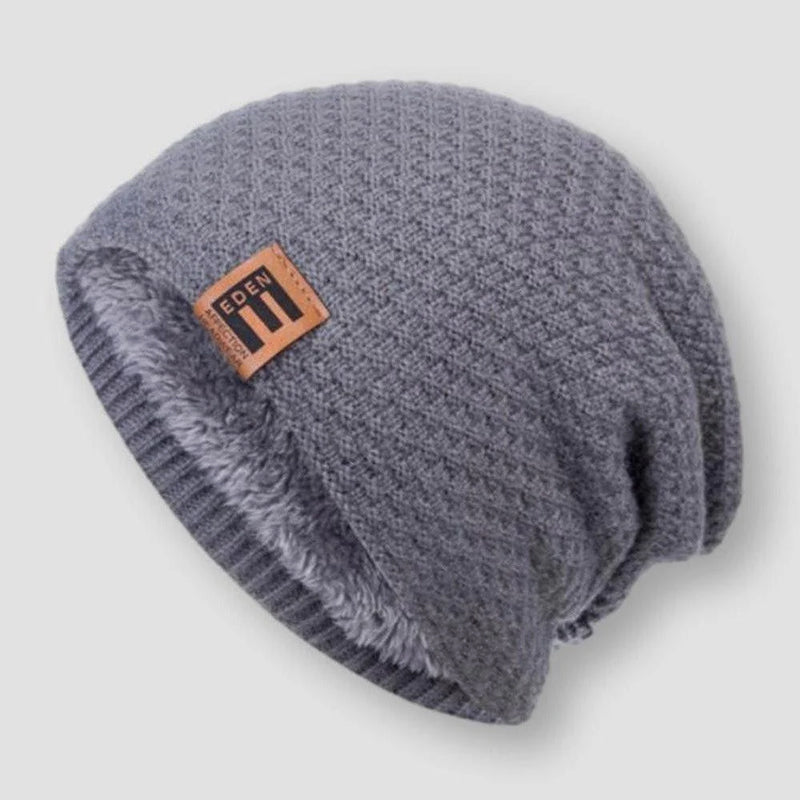 Edoardo Slouchy Beanie | Thermal Lining, Textured Knit Beanie