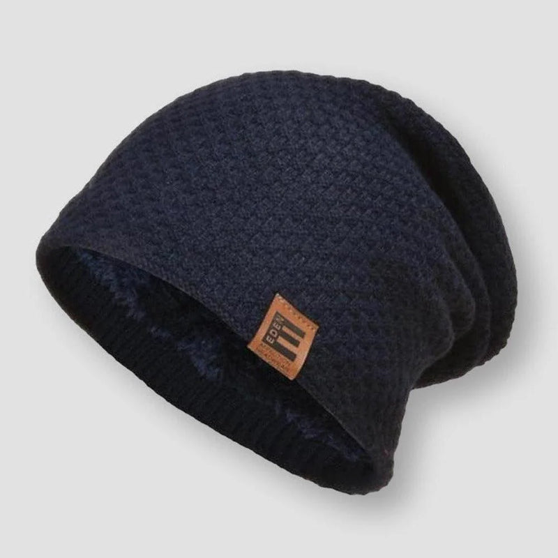 Edoardo Slouchy Beanie | Thermal Lining, Textured Knit Beanie