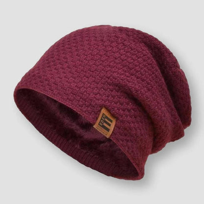 Edoardo Slouchy Beanie | Thermal Lining, Textured Knit Beanie