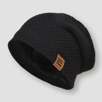 Edoardo Slouchy Beanie | Thermal Lining, Textured Knit Beanie