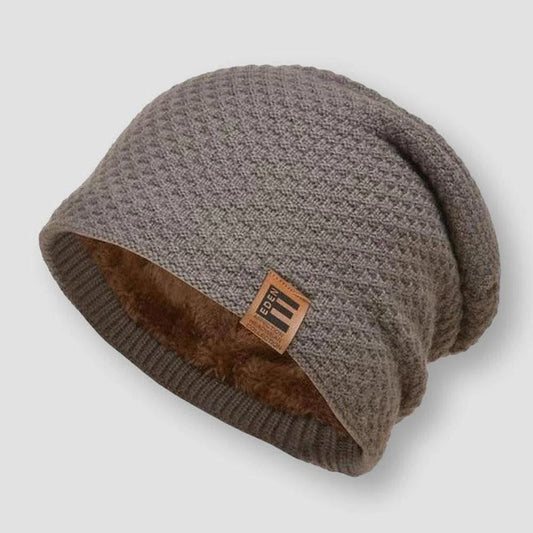 Edoardo Slouchy Beanie | Thermal Lining, Textured Knit Beanie