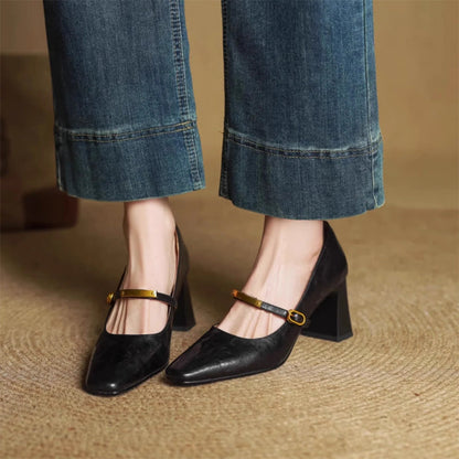 Camilla Block Heel Mary Jane Heels | Mary Jane Heels