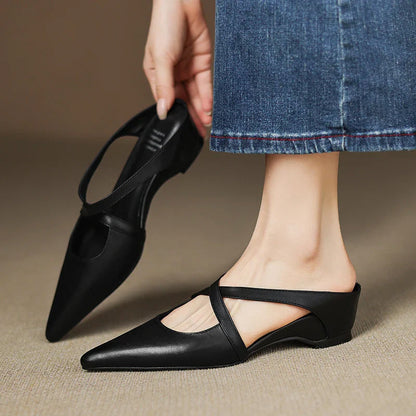 Silvia Pointed-Toe Mule Flats | Pointed-Toe Mule Flats