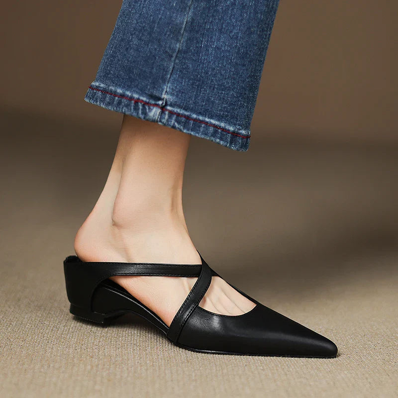 Silvia Pointed-Toe Mule Flats | Pointed-Toe Mule Flats