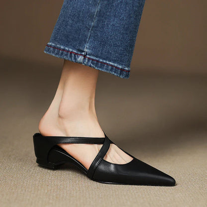 Silvia Pointed-Toe Mule Flats | Pointed-Toe Mule Flats
