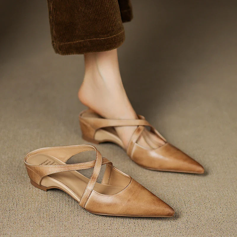 Silvia Pointed-Toe Mule Flats | Pointed-Toe Mule Flats