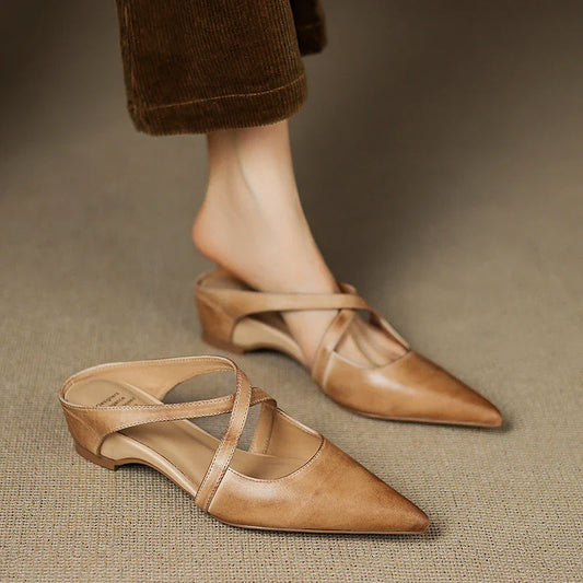 Silvia Pointed-Toe Mule Flats | Pointed-Toe Mule Flats