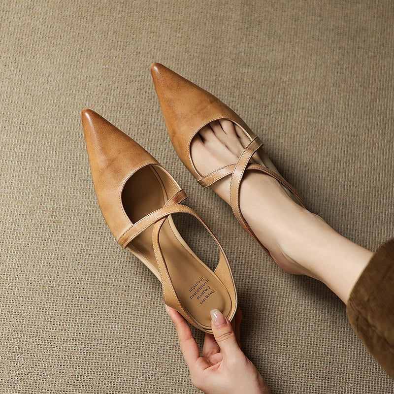 Silvia Pointed-Toe Mule Flats | Pointed-Toe Mule Flats