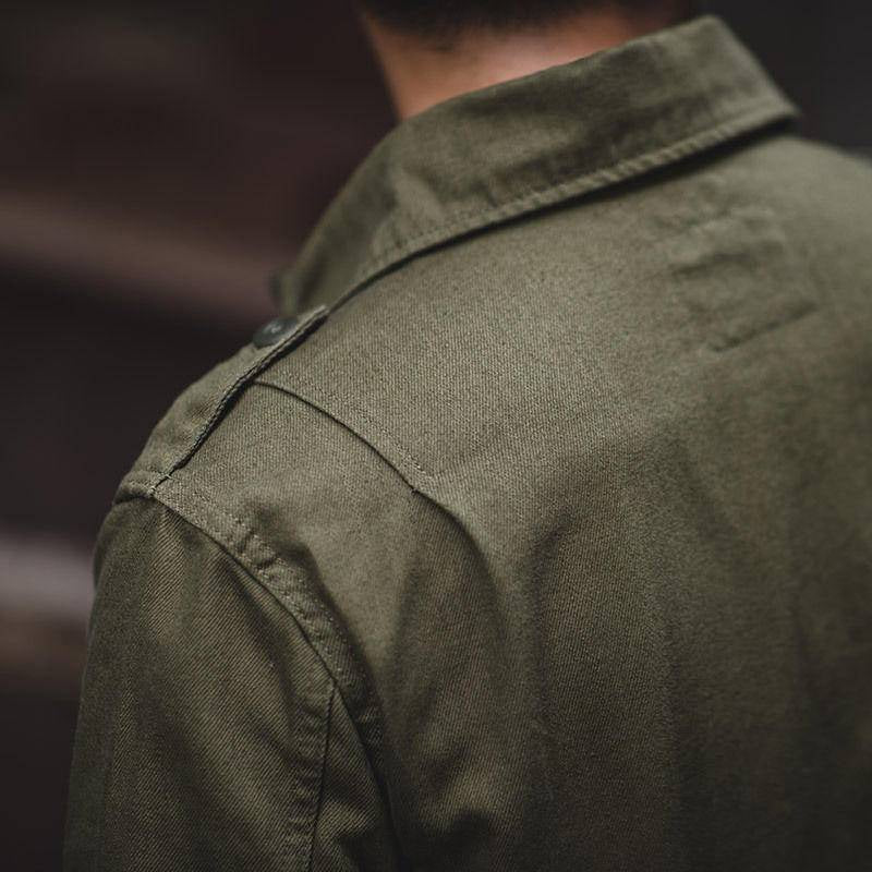 Zachary Collared Work Jacket | Shoulder Epaulets Work Jacket