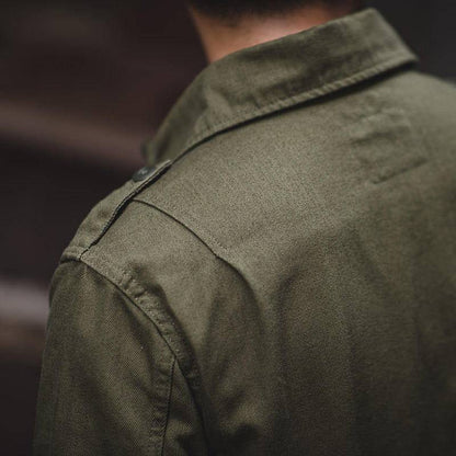 Zachary Collared Work Jacket | Shoulder Epaulets Work Jacket