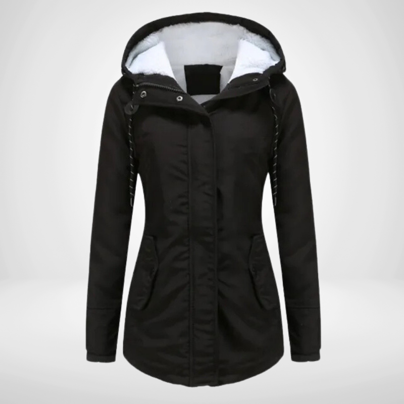 Women's Rain Jacket – Waterproof – Tailored Fit – Fleece-Lined with Hood