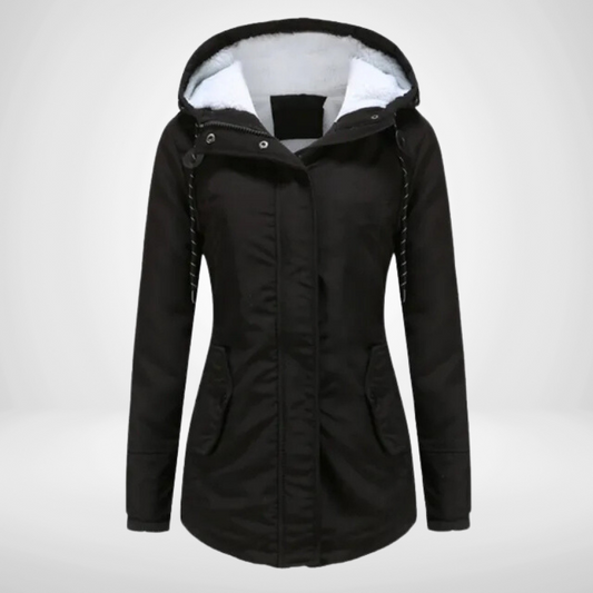 Women's Rain Jacket – Waterproof – Tailored Fit – Fleece-Lined with Hood
