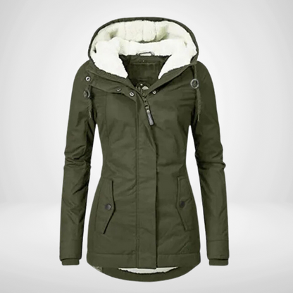 Women's Rain Jacket – Waterproof – Tailored Fit – Fleece-Lined with Hood
