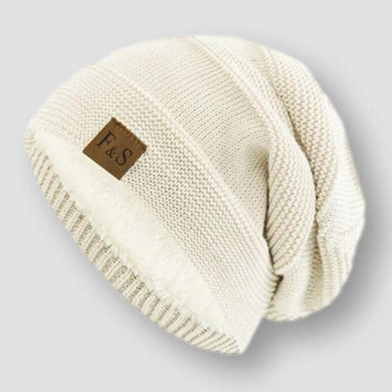 Sebastian Fleece Slouchy Beanie | Ribbed Knit Beanie