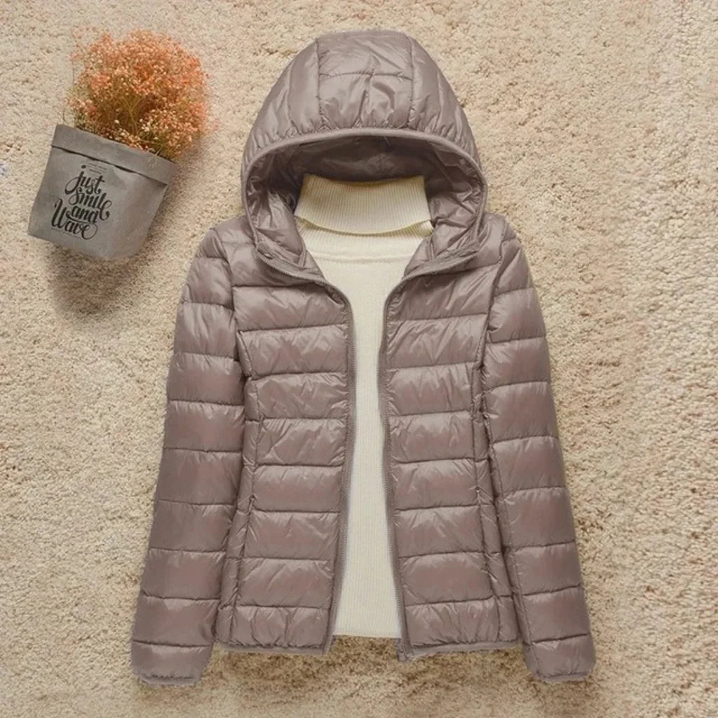 Women's Jacket – Quilted Lightweight Model – Regular Fit – Zipper – High Collar