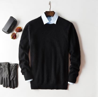 Men's Sweater – Classic Knitted Wool – Round Neck – Long Sleeve – Regular Fit