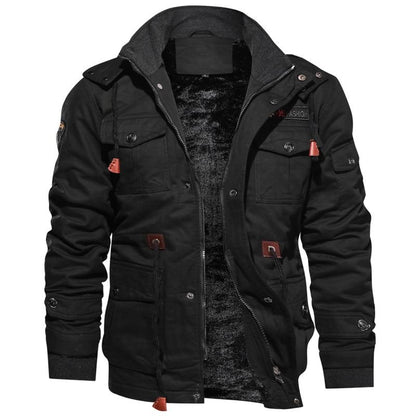 Men's Jacket – Structured Fit – Breathable Blend – Hip Length – Utility Pockets