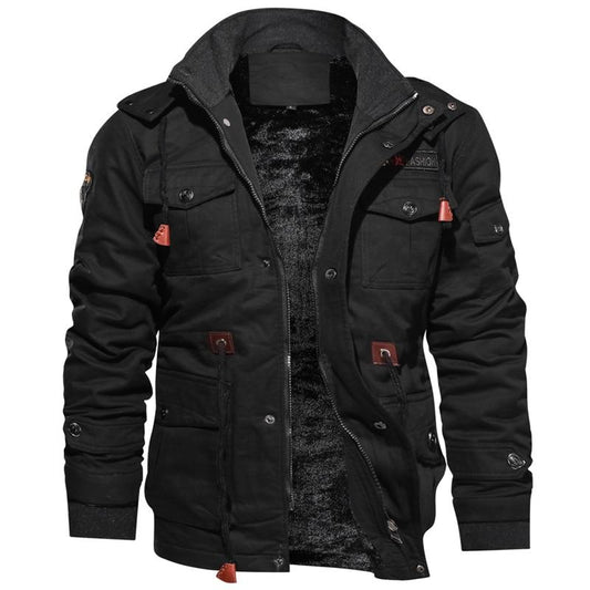 Men's Jacket – Structured Fit – Breathable Blend – Hip Length – Utility Pockets