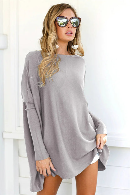 Women's Sweater – Oversized Fit – Soft Knit – Long Tunic Length – Relaxed Style
