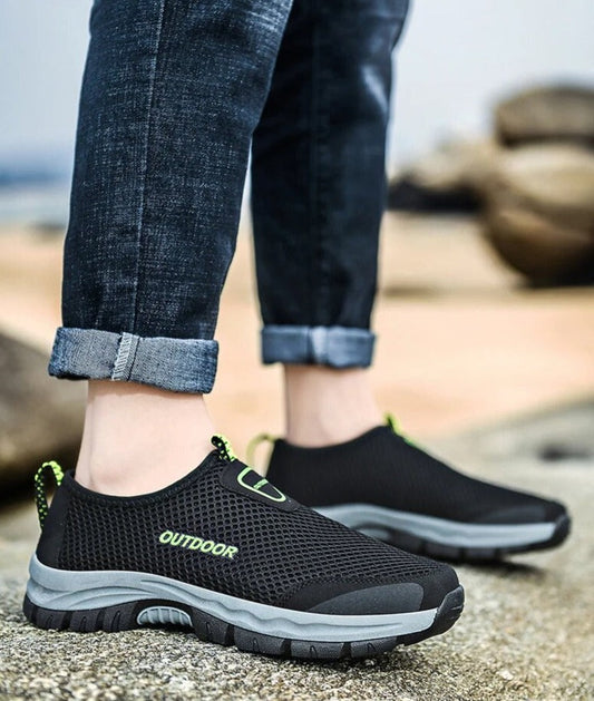 Herresko Slip-on Sneakers – Pustende Mesh – Komfortabel Såle – Utendørs og Hverdag