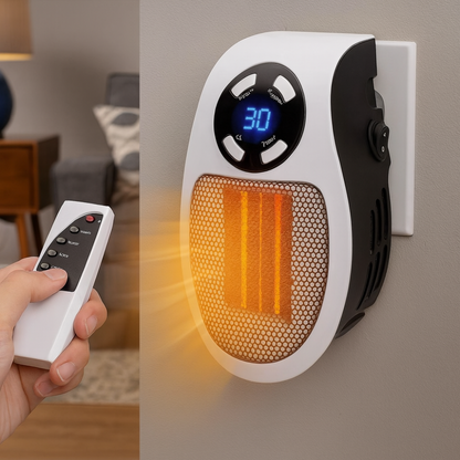 Remote-Controlled Wall Heater With Digital Display