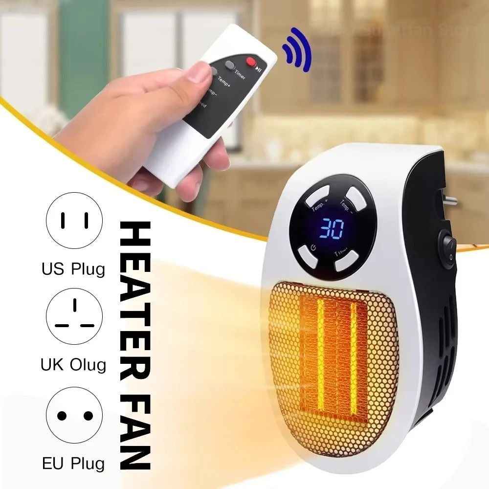 Remote-Controlled Wall Heater With Digital Display