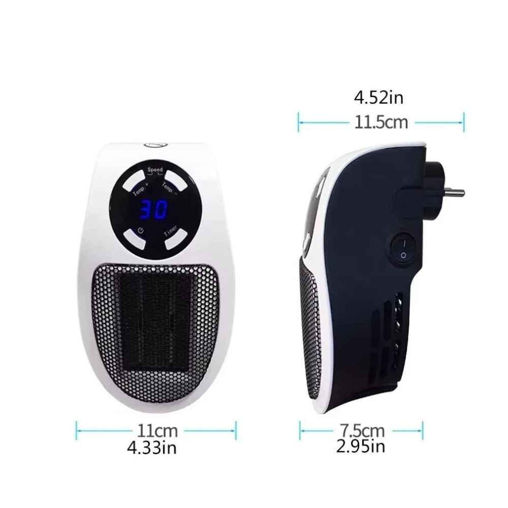 Remote-Controlled Wall Heater With Digital Display