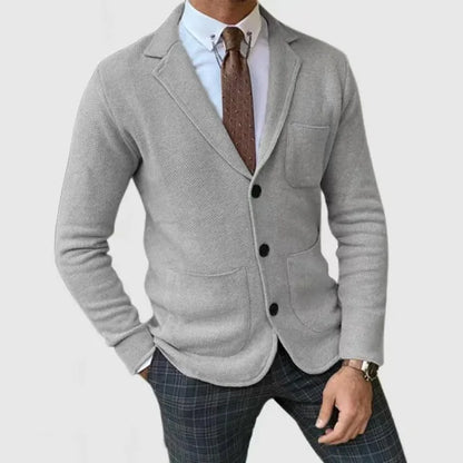 Men's Blazer – Slim Fit – Soft Stretch Knit – Single Breasted – Classic Cut