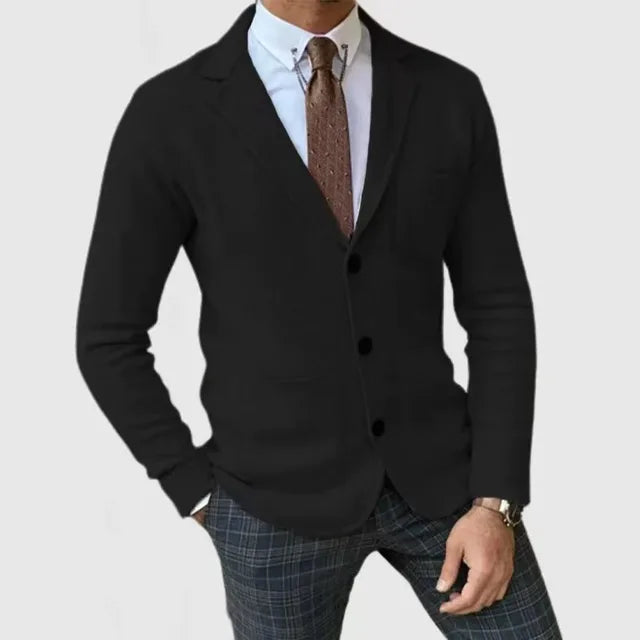 Men's Blazer – Slim Fit – Soft Stretch Knit – Single Breasted – Classic Cut
